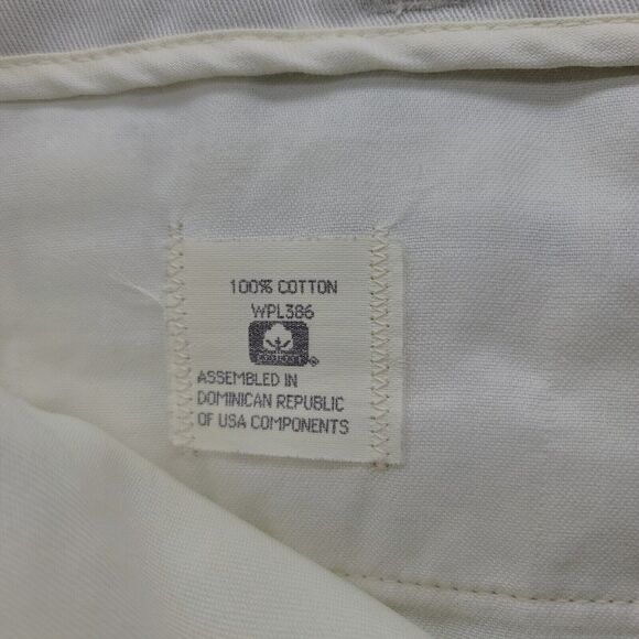 Haggar Mens Dress Pants Beige Size 40 100% Cotton Button Zip Closure Pockets - Picture 5 of 16